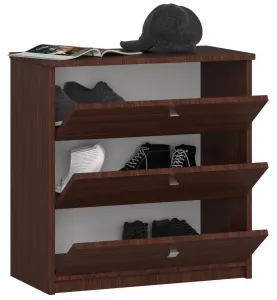 3 krídlový botník MINI 60 cm, wenge