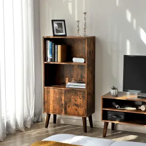 SONGMICS Knižnica retro dizajn 60x120cm hnedá