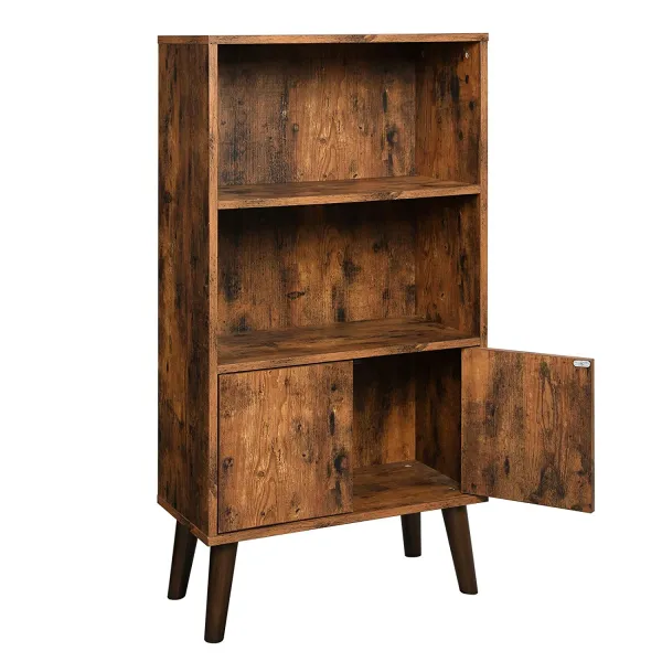 SONGMICS Knižnica retro dizajn 60x120cm hnedá