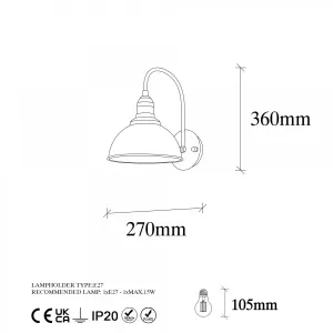 Opviq Nástenná lampa Varzan čierna