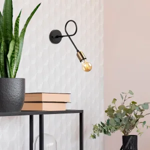 Opviq Nástenná lampa Viraj čierna