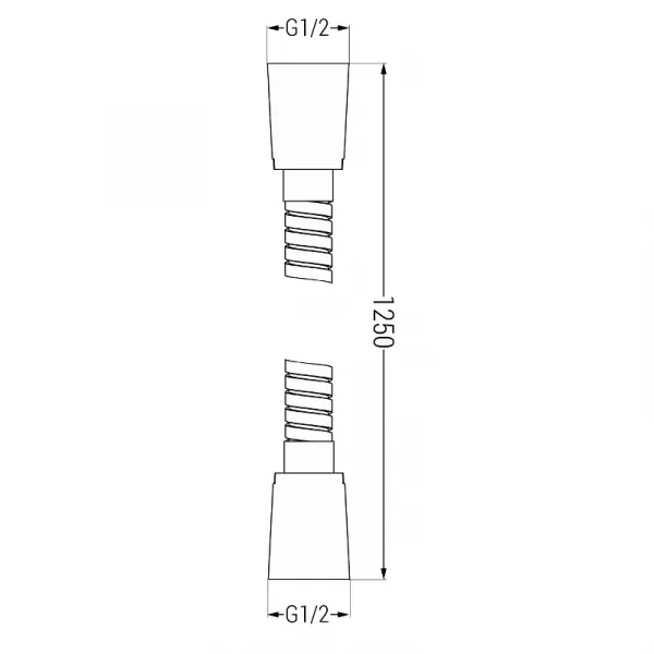 Sprchová hadica MEXEN 125 cm 2 chróm