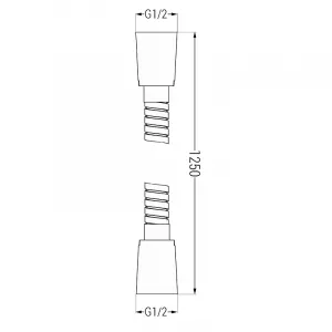 Sprchová hadica MEXEN 125 cm 2 chróm