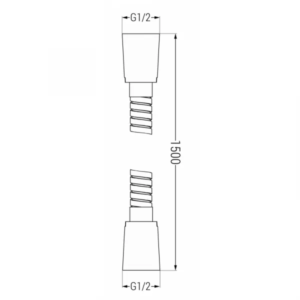 Sprchová hadica MEXEN 150 cm 2 biela