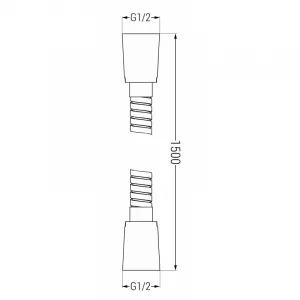 Sprchová hadica MEXEN 150 cm 2 biela