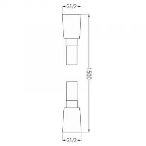 Sprchová hadica MEXEN 150 cm chróm