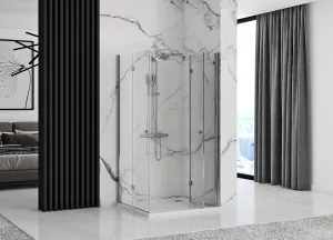 Sprchová kabína Rea Fold N2 transparentná, velikost 80x90