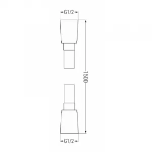 Sprchová hadica MEXEN 150 cm čierna