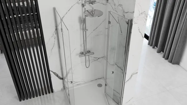 Sprchová kabína Rea Fold N2 transparentná, velikost 80x90