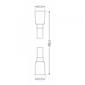 Sprchová hadica MEXEN 175 cm chróm