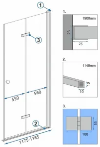 Sprchová kabína REA FOLD N2 120