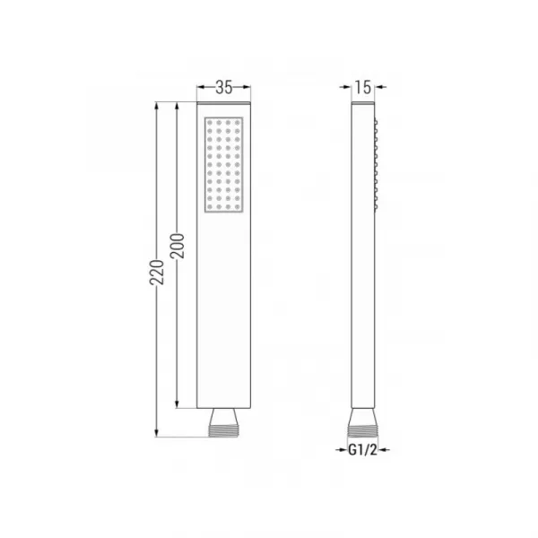 Sprchová súprava podomietková MEXEN CUBE DR02 25 cm čierna