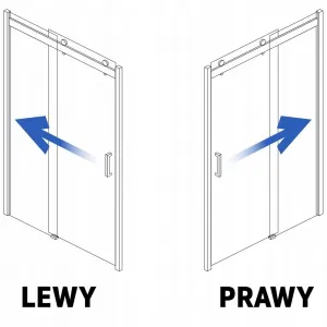 Sprchový kút Rea Nixon 100x140, variant levá