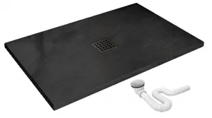 REA - Sprchová vanička Black Rock 80x100 čierna REA-K4578
