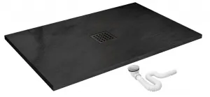 REA - Sprchová vanička Black Rock 80x120 čierna REA-K4579
