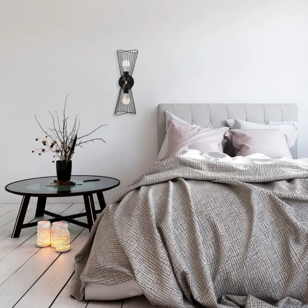 Opviq Nástenná lampa Zeyno čierna