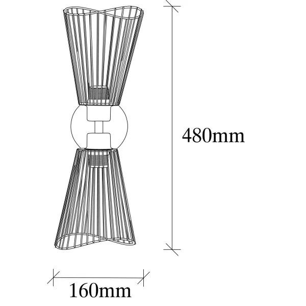 Opviq Nástenná lampa Zeyno čierna