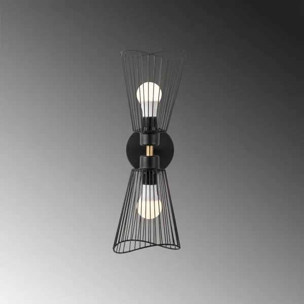 Opviq Nástenná lampa Zeyno čierna