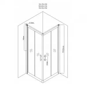Sprchový kút Mexen Rio 70x70 cm Grey