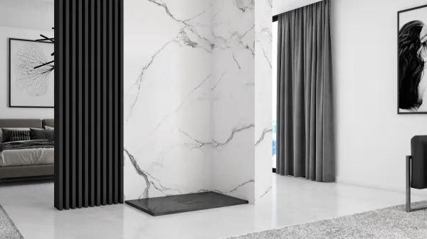 REA - Sprchová vanička Stone 90x120x4 čierna REA-K9603