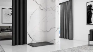 REA - Sprchová vanička Stone 90x120x4 čierna REA-K9603