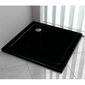 Sprchová vanička Mexen Slim čierna 80x80 cm + sifón