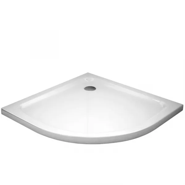 Sprchová vanička polkruhová MEXEN SLIM 90x90 cm + sifón biela