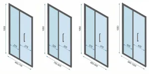 REA Sprchovací kút Rapid Fold II, velikost 90x80