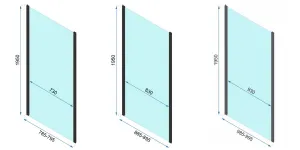 REA Sprchovací kút Rapid Fold II, velikost 90x80