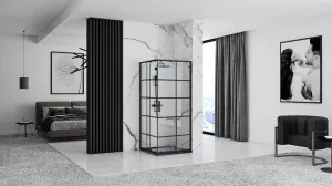 Sprchovací kút Rea CONCEPT 90x90 cm čierny