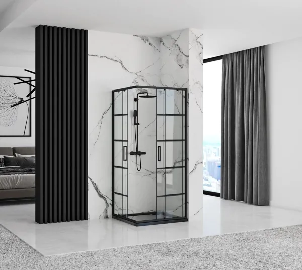 Sprchovací kút Rea CONCEPT 90x90 cm čierny