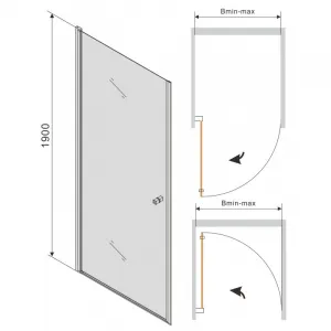 Sprchové dvere MEXEN PRETORIA 85 cm