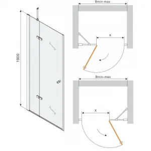 Sprchové dvere Mexen Roma 120 cm Black