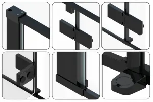 REA - SPRCHOVÝ KÚT FARGO 90x120 BLACK MAT ČIERNA REA-K3214