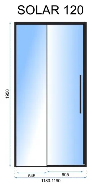 REA Sprchové dvere SOLAR 120 cm zlaté