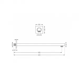 Sprchový set podomietkový MEXEN CUBE DR02 30 cm biely
