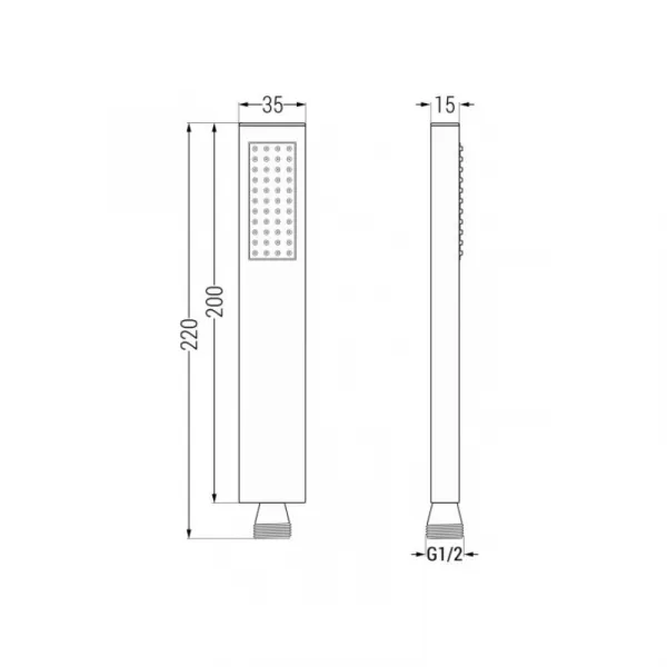 Sprchový set podomietkový MEXEN CUBE DR02 30 cm biely