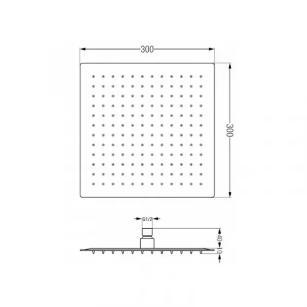Sprchový set podomietkový MEXEN CUBE DR02 30 cm biely