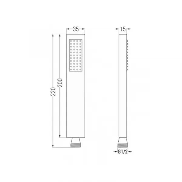 Sprchový set podomietkový MEXEN CUBE DR02 25 cm biely
