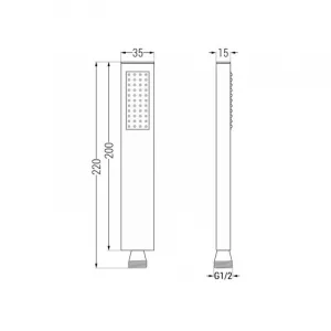 Sprchový set podomietkový MEXEN CUBE DR02 25 cm biely