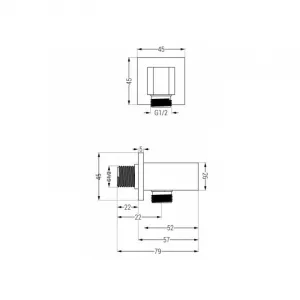 Sprchový set podomietkový MEXEN CUBE DR02 25 cm chróm
