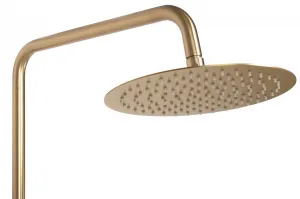 Sprchový set s termostatem Rea Vincent zlatý - termostatická baterie, dešťová a ruční sprcha