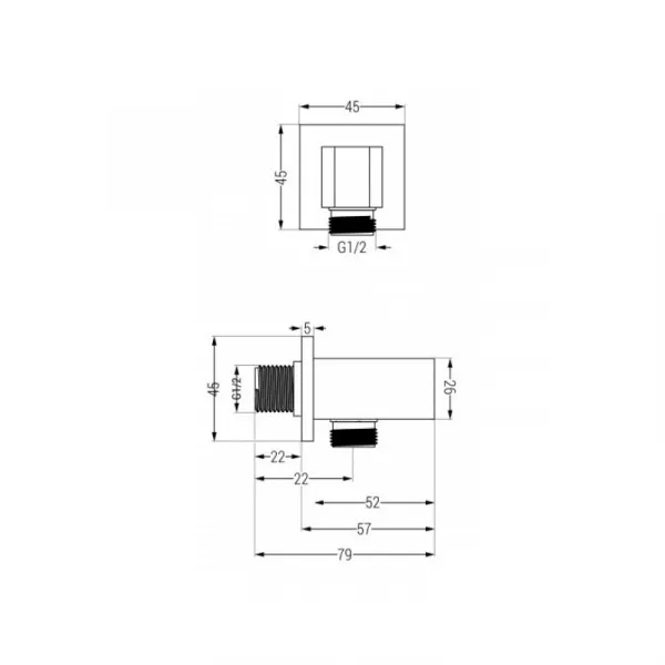 Sprchový set podomietkový MEXEN CUBE DR02 25 cm grafit