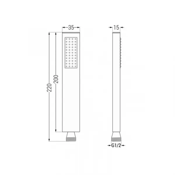 Sprchový set podomietkový MEXEN CUBE DR02 25 cm grafit