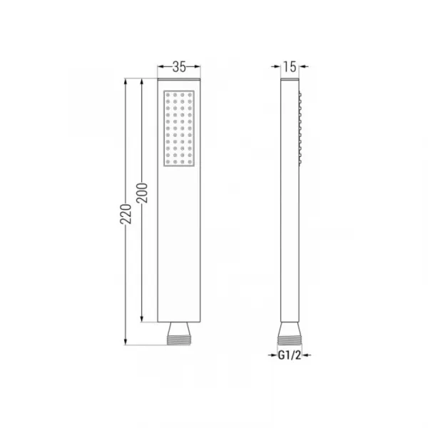 Sprchový set podomietkový MEXEN CUBE DR02 25 cm zlatý