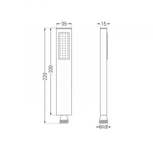 Sprchový set podomietkový MEXEN CUBE DR02 25 cm zlatý
