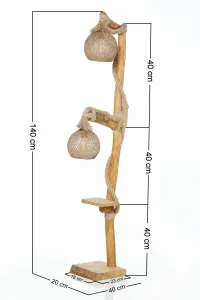 Opviq Stojacia lampa Arbor II 140 cm hnedá