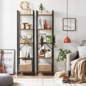 SONGMICS Stojacia knižnica Vasagle Porat 40 cm hnedá