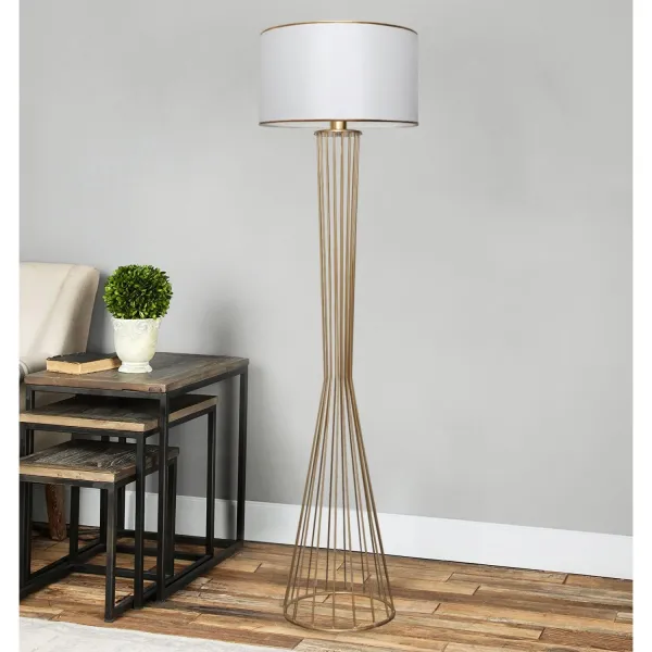 Opviq Stojacia lampa AYD XII 155 cm biela/zlatá