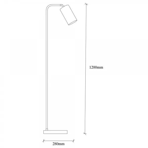Opviq Stojacia lampa Emek 120 cm čierno-zlatá